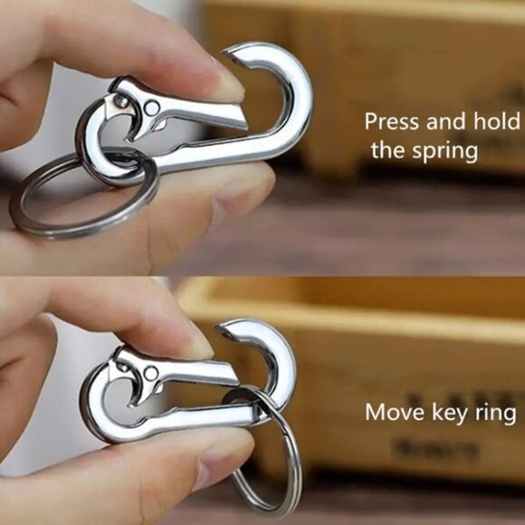 Stainless Steel Buckle Belt Keychain Keyring Holder - Picture 3 of 3